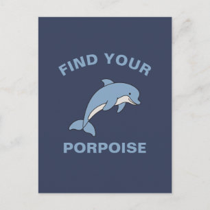Finden Sie Ihren Porpoise Funny Ocean Sea Animal F Postkarte