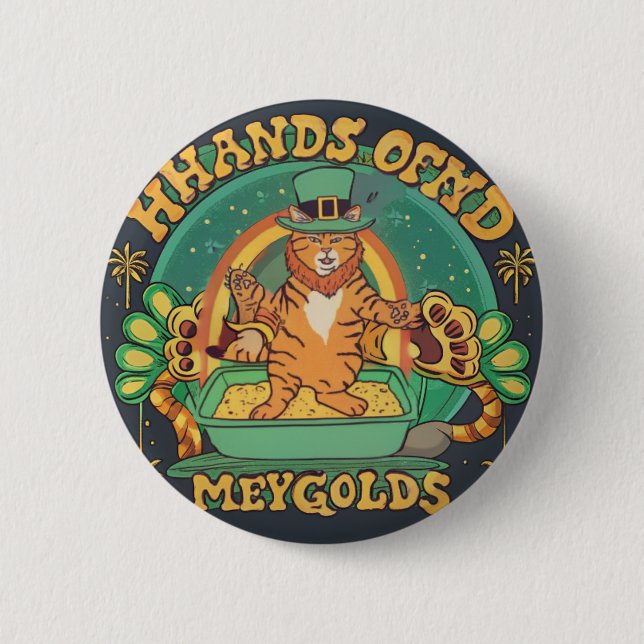 Finden Sie Ihren Pot of Gold Green Day of Joy! Button (Vorderseite)