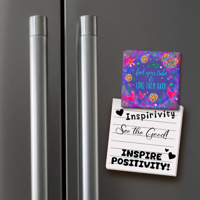 Finden Sie Ihren Tribe Fun Lila Friends Hearts Nie Magnet (Von Creator hochgeladen)