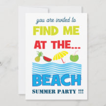Finden Sie mich im Beach Summer Party