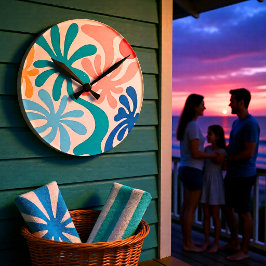 Finden Sie mich unter dem Thema Palm Sommer Runde Wanduhr