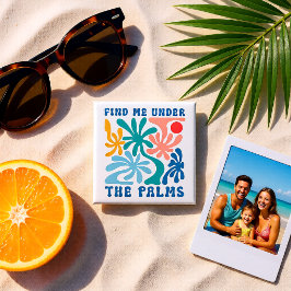 Finden Sie mich unter dem Thema Palms Sommer Button
