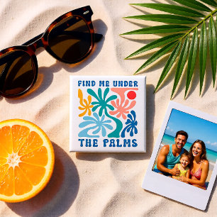 Finden Sie mich unter dem Thema Palms Sommer Button