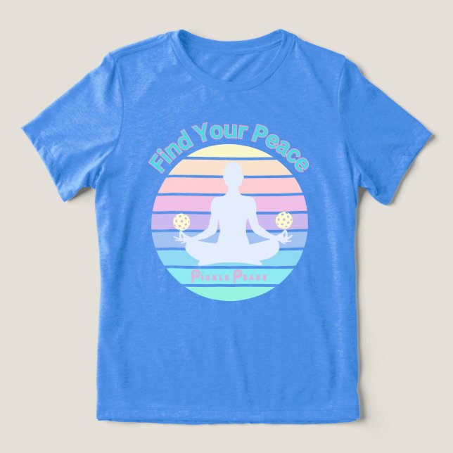 finden Sie Ruhe blau Tri-Blend Shirt (Design Vorderseite)