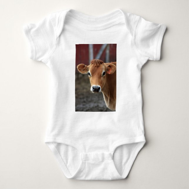 Findest du nicht, dass ich Hübsch Jersey Cow bin? Baby Strampler (Vorderseite)