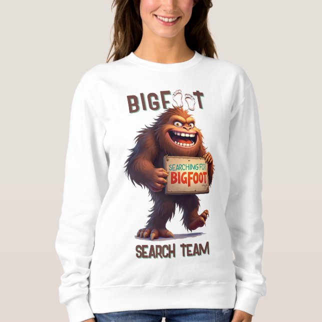 Finding Bigfoot Sasquatch Selfie Black Sweatshirt (Vorderseite)