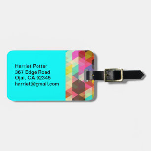 Fine Abstrakt Coole Niedliche Girly Retro-Mode Gepäckanhänger