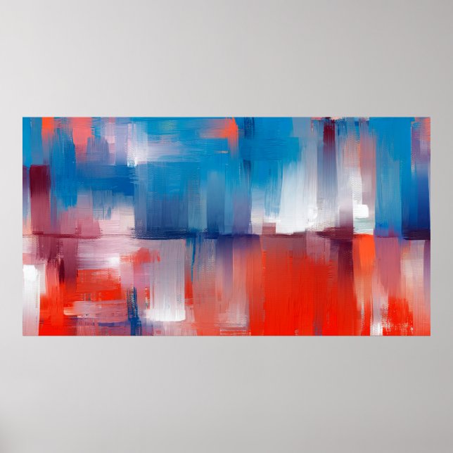 Fine art abstraction, oil painting made with rough poster (Vorne)
