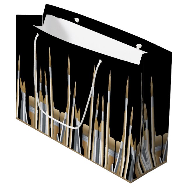Fine Art Artist Brushes B Große Geschenktüte (Vorderseite Schrägansicht)