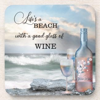Fine Art Beach und Wein Untersetzer