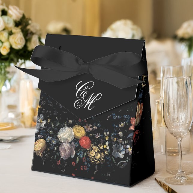Fine Art Black Floral Calligraphy Geschenkschachtel (Von Creator hochgeladen)