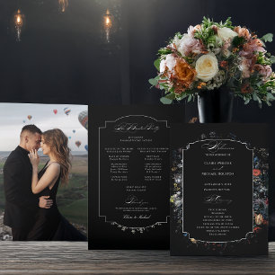 Fine Art Black Floral Calligraphy Programm