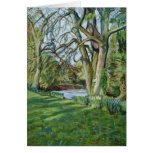 Fine Art Blank Card - Riverbank im Frühjahr