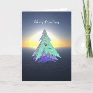 Fine Art Christmas Card mit Designer Tree Feiertagskarte