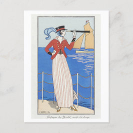 Fine Art Costume de Yacht No.164 von Barbier Postkarte