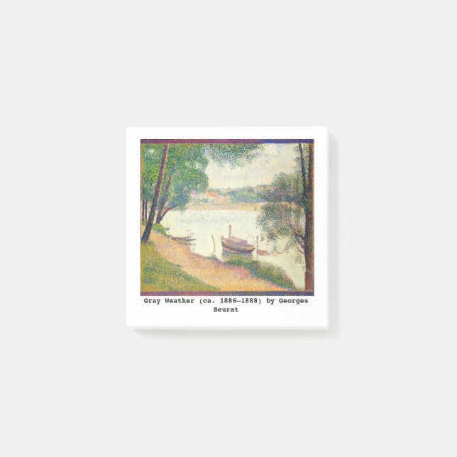 Fine Art Gray Weather von Georges Seurat Post-it Klebezettel (Vorderseite)