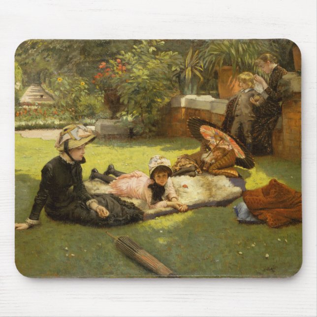 Fine Art in Full Sunlight - James Tissot Gemälde Mousepad (Vorne)