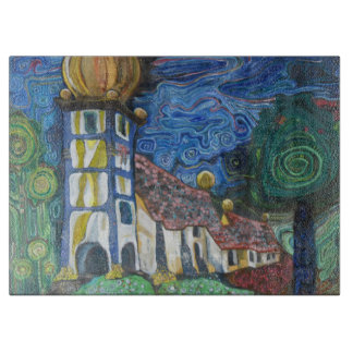 Fine art inspired by Hundertwasser Schneidebrett