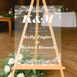 Fine Art Inspired Wedding Signage Acrylschild