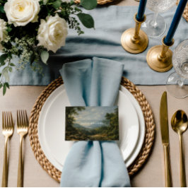 Fine Art Landscape Wedding Romantic blue Platzkarte