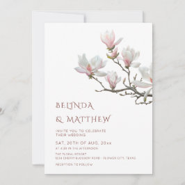 Fine Art Magnolia Casual Wedding Einladung