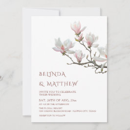 Fine Art Magnolia Casual Wedding Einladung