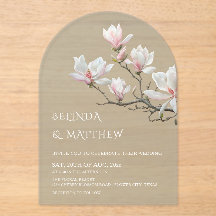 Fine Art Magnolia Sage Green Transparent Wedding