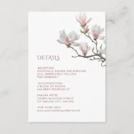Fine Art Magnolia Wedding Begleitkarte
