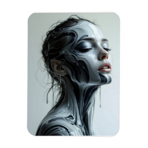 Fine-Art-Modeporträt einer Frau Magnet