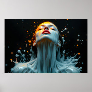 Fine-Art-Modeporträt einer Frau Poster