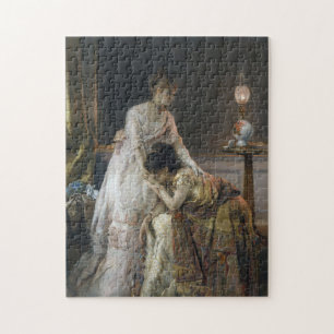 Fine Art - Nach dem Ball - 1874 Alfred Stevens Puzzle