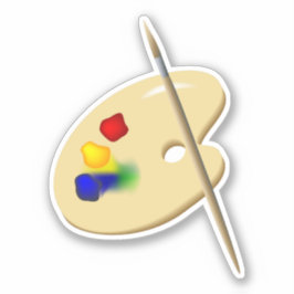 Fine Art Pallet und Brush Aufkleber