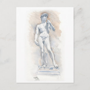 Fine Art Postcard - David Skulptur von Michelangel Postkarte