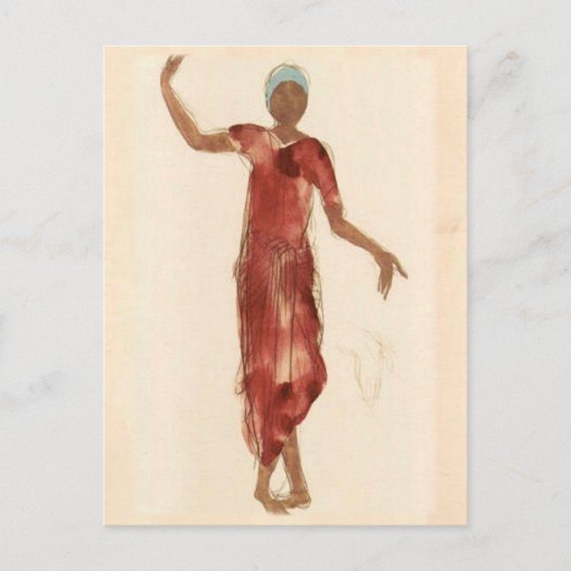 Fine Art ~ Rodin's Cambodia Dancer c1906 Postkarte (Vorderseite)