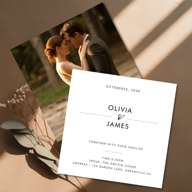 Fine Art Script Wedding Invitation Featuring card Einladung (Von Creator hochgeladen)