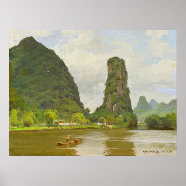 Fine Art Shutong Mountain in Yanshuo Poster (Vorne)