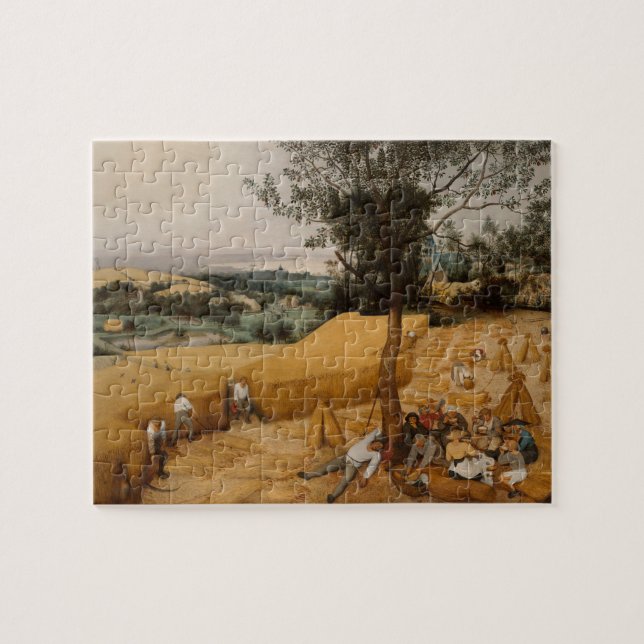 Fine Art The Harvesters 1565 Pieter Bruegel Puzzle (Horizontal)