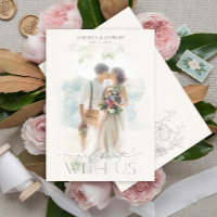 Fine Art Watercolor Gray Foto Hochzeit Inv