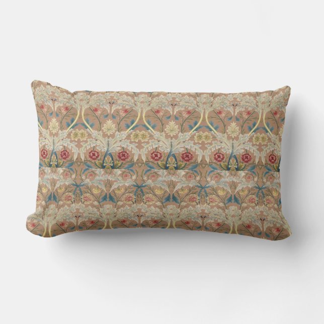 Fine Art William Morris Floral Stickerei Lendenkissen (Vorderseite)