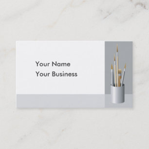 Fine Artist Paint Brushes Business Card Visitenkarte