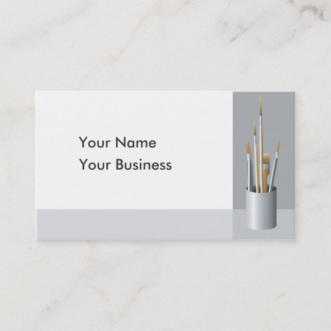 Fine Artist Paint Brushes Business Card Visitenkarte (Vorderseite)