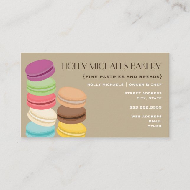 Fine Bäckerei Business Card - Acht französische Ma Visitenkarte (Vorderseite)