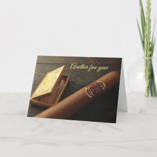 Fine Cigar Aficionado Smoker Geburtstagskarte Karte
