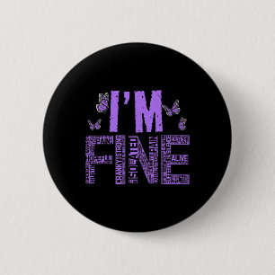 Fine Fibromyalgie Warrior Fibro Awareness Lila R Button