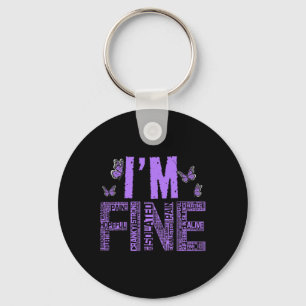 Fine Fibromyalgie Warrior Fibro Awareness Lila R Schlüsselanhänger