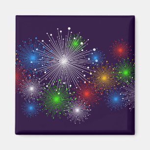 Fine Fireworks Niedlich Cool Girl Retro Vector Magnet