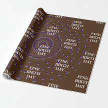 FINE GEBURTSTAG_kaleidoscop_Gift_LILA_BROWN Wrap