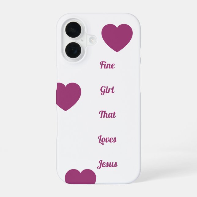 "Fine girl that Lieben Jesus" Handy Case, iPhone 16 Hülle (Rückseite)