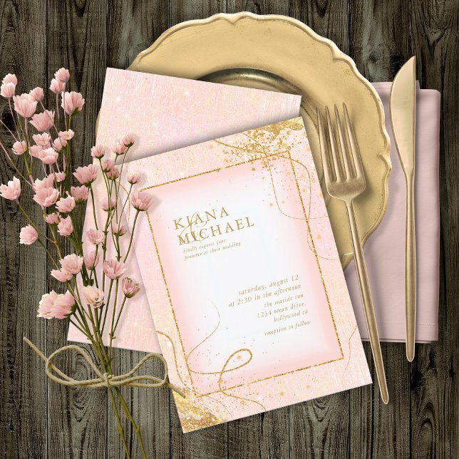 Fine Gold Lines Abstrakt Wedding V2 Blush ID867 (Von Creator hochgeladen)