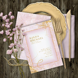 Fine Gold Lines Abstrakt Wedding V2 Mauve ID867